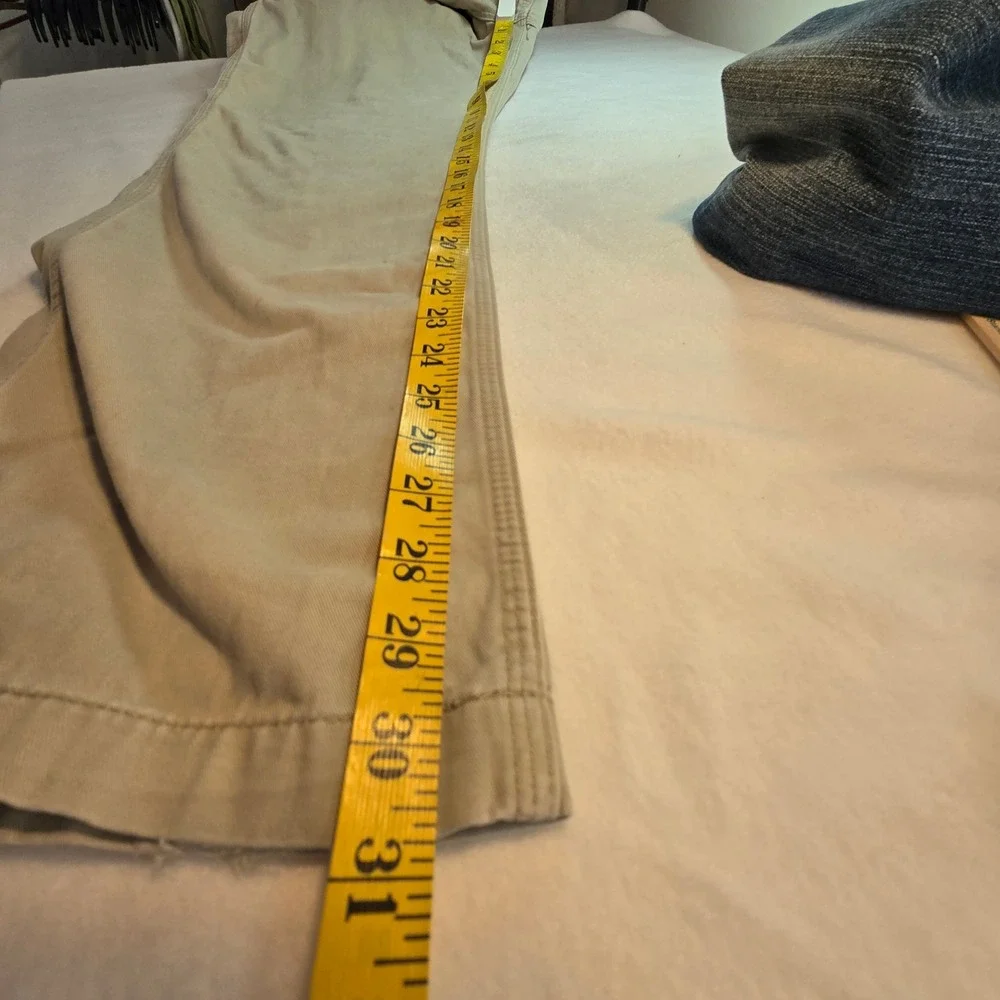 Carhartt Carpenter Utility Tech Pants Mens 34x31 Khaki Dungaree Canvas‎ Durable